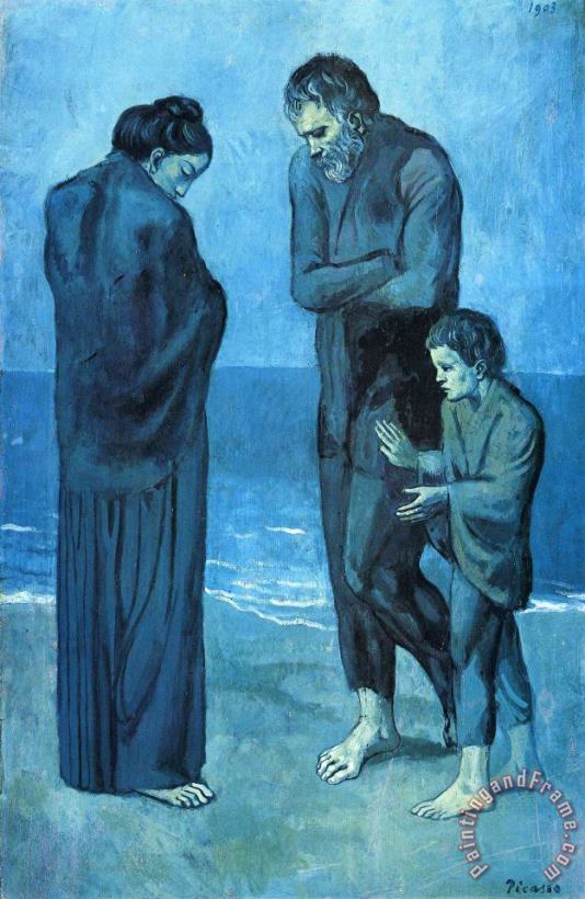 The Tragedy 1903 painting - Pablo Picasso The Tragedy 1903 Art Print