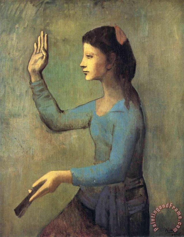 Woman with a Fan 1905 painting - Pablo Picasso Woman with a Fan 1905 Art Print