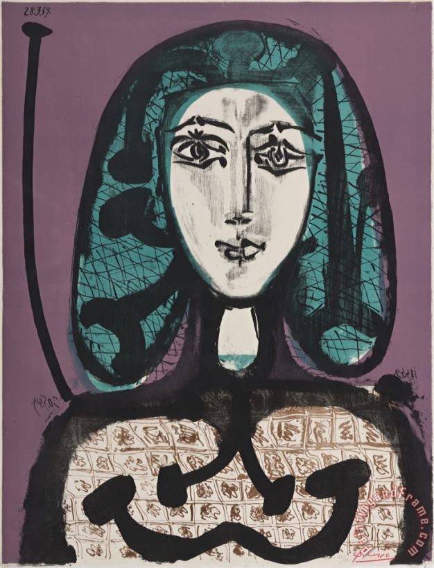 Pablo Picasso Woman with Hairnet Art Painting