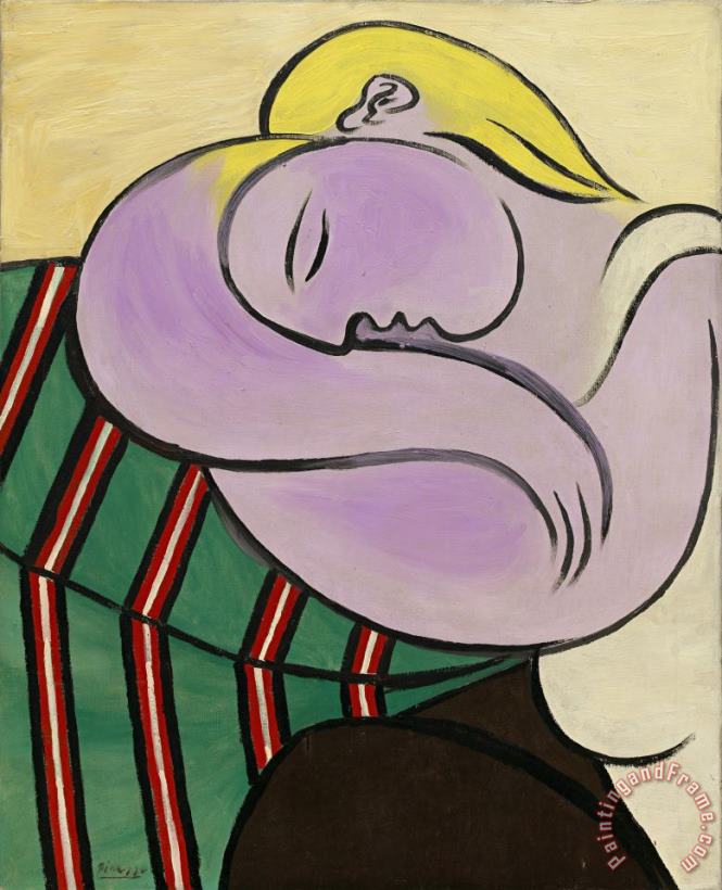 Pablo Picasso Woman with Yellow Hair (femme Aux Cheveux Jaunes) Art Painting
