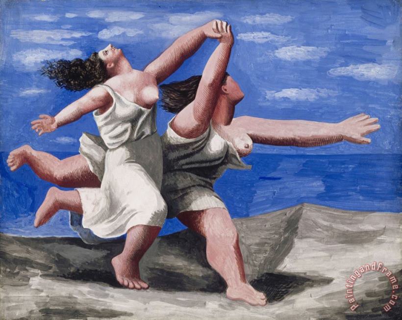 Pablo Picasso Women Running on The Beach C 1922 Art Print