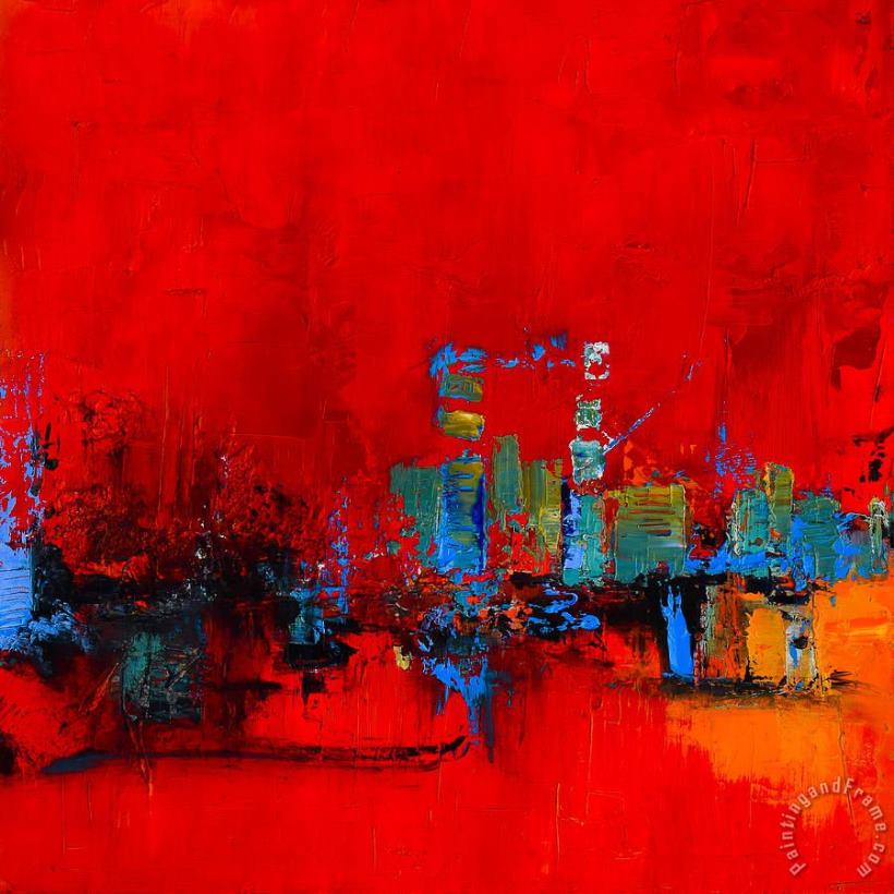 Red Inspiration painting - pallet Red Inspiration Art Print