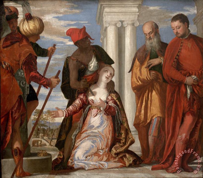 Paolo Caliari Veronese Martirio Di Santa Giustina Art Painting