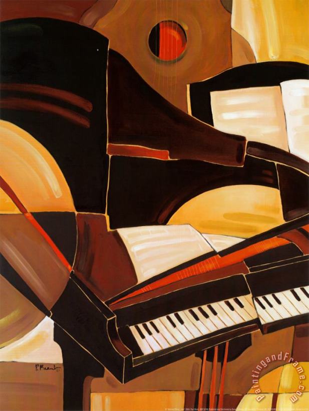Abstract Piano painting - Paul Brent Abstract Piano Art Print