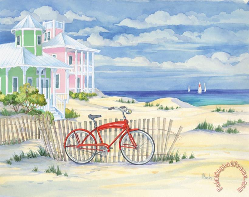 Beach Cruiser Cottage I painting - Paul Brent Beach Cruiser Cottage I Art Print