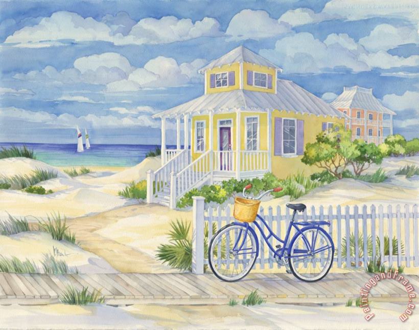 Beach Cruiser Cottage II painting - Paul Brent Beach Cruiser Cottage II Art Print