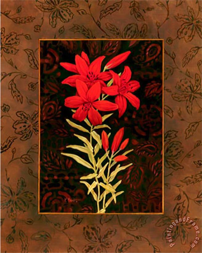 Paul Brent Damask Lily Art Print
