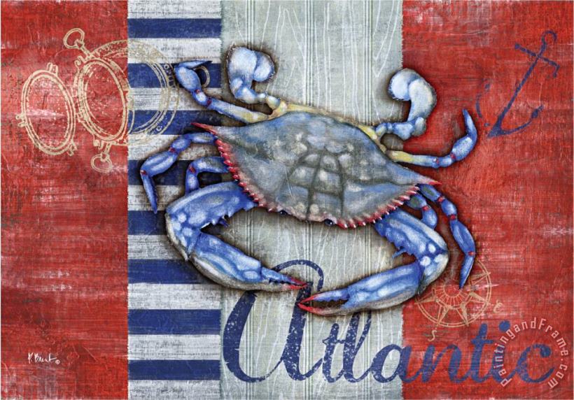 Maritime Crab painting - Paul Brent Maritime Crab Art Print