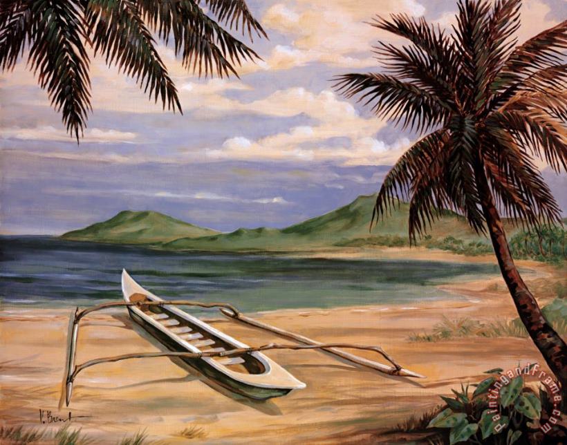 Outrigger Cove painting - Paul Brent Outrigger Cove Art Print