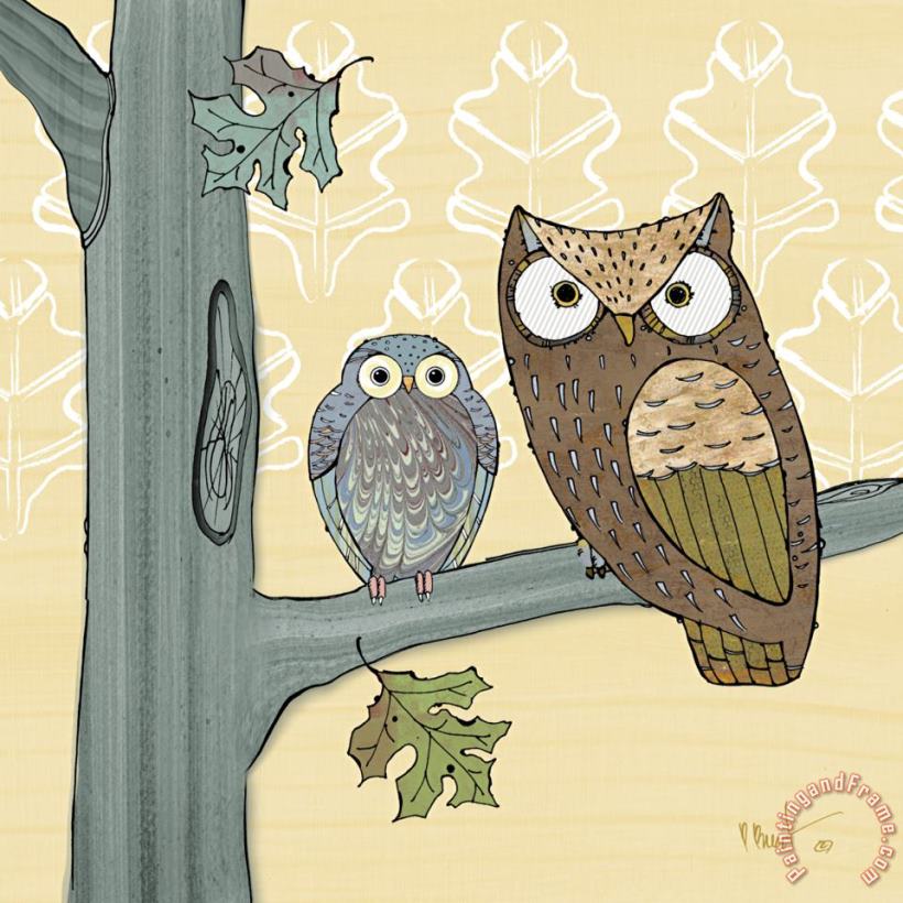 Paul Brent Pastel Owls Iv Art Print