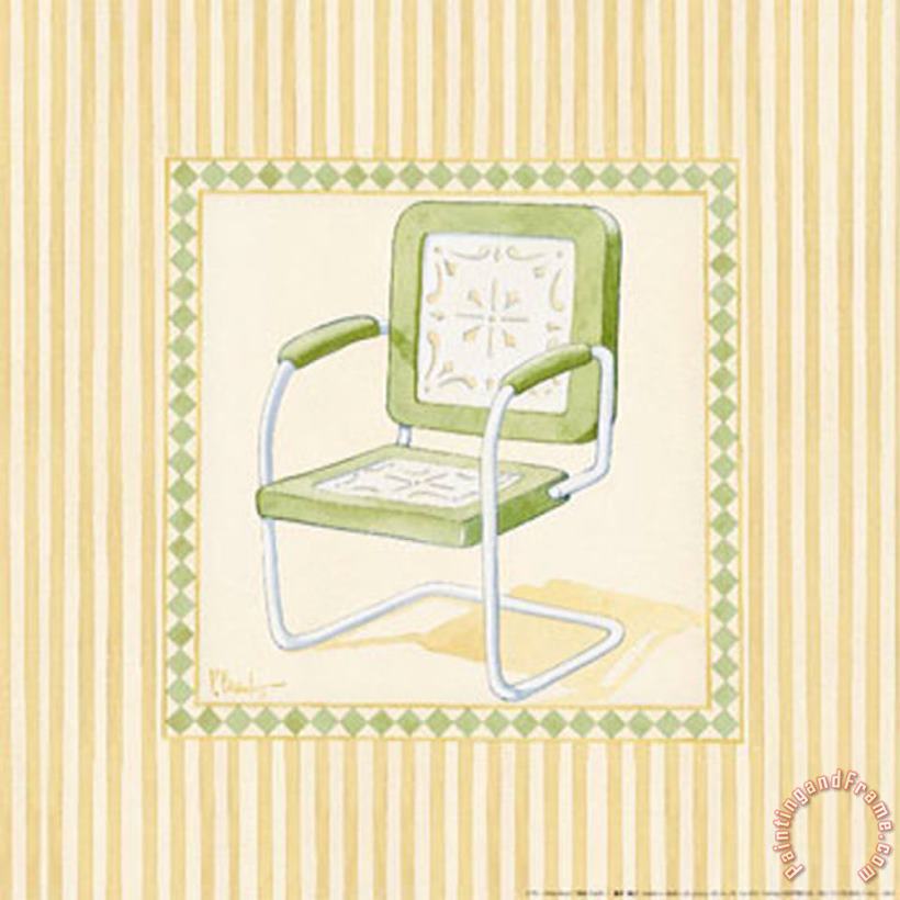 Retro Patio Chair II painting - Paul Brent Retro Patio Chair II Art Print