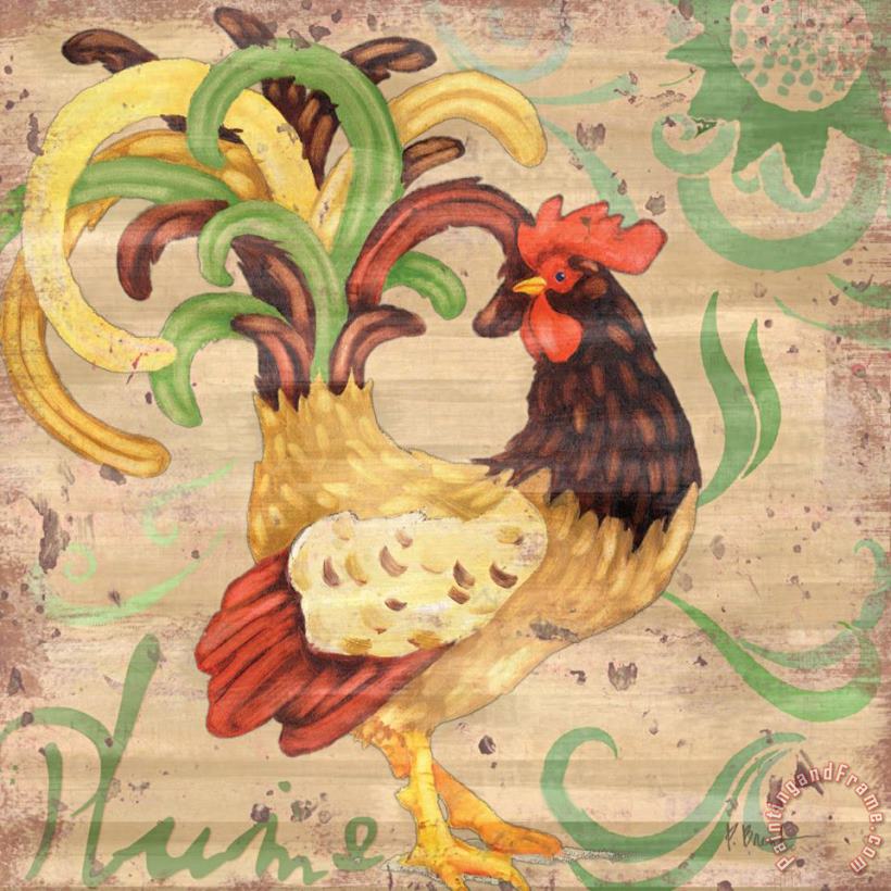 Paul Brent Royale Rooster III Art Painting