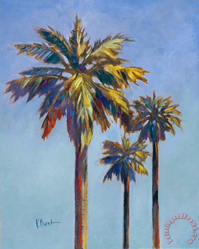 Santa Rita Palms I painting - Paul Brent Santa Rita Palms I Art Print