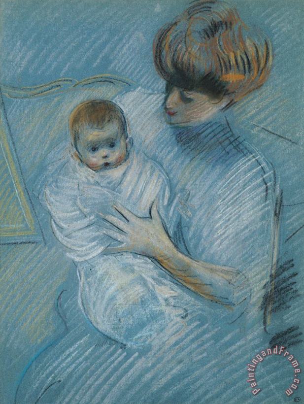 Maternity painting - Paul Cesar Helleu Maternity Art Print