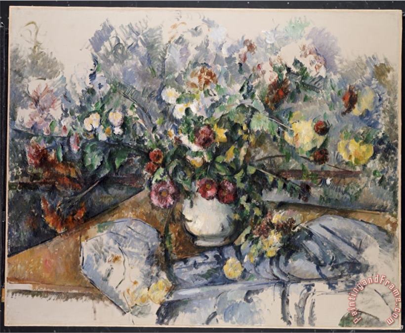 A Large Bouquet of Flowers C 1892 95 painting - Paul Cezanne A Large Bouquet of Flowers C 1892 95 Art Print