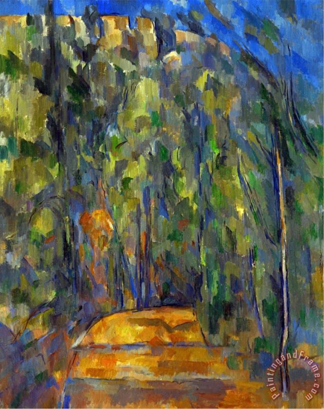 Bend in The Forest Road 1902 1906 painting - Paul Cezanne Bend in The Forest Road 1902 1906 Art Print