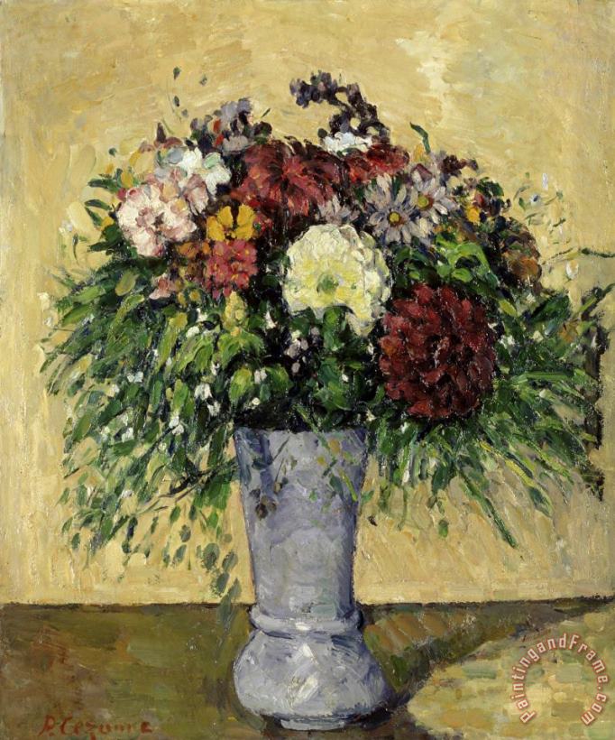 Bouquet of Flowers in a Vase painting - Paul Cezanne Bouquet of Flowers in a Vase Art Print
