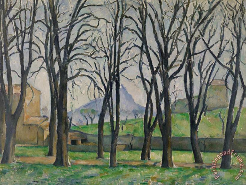 Chestnut Trees At Jas De Bouffan painting - Paul Cezanne Chestnut Trees At Jas De Bouffan Art Print
