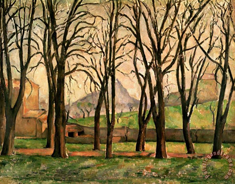 Paul Cezanne Chestnut trees at the Jas de Bouffan Art Print
