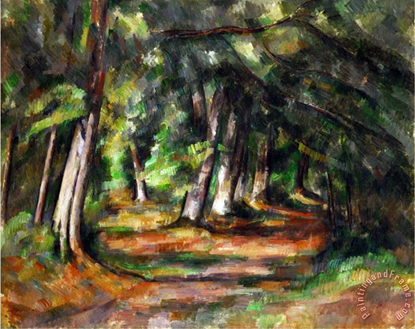 Paul Cezanne Forest Path Circa 1892 Art Painting