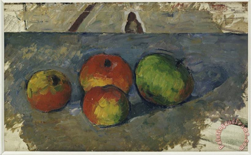 Four Apples C 1879 82 painting - Paul Cezanne Four Apples C 1879 82 Art Print