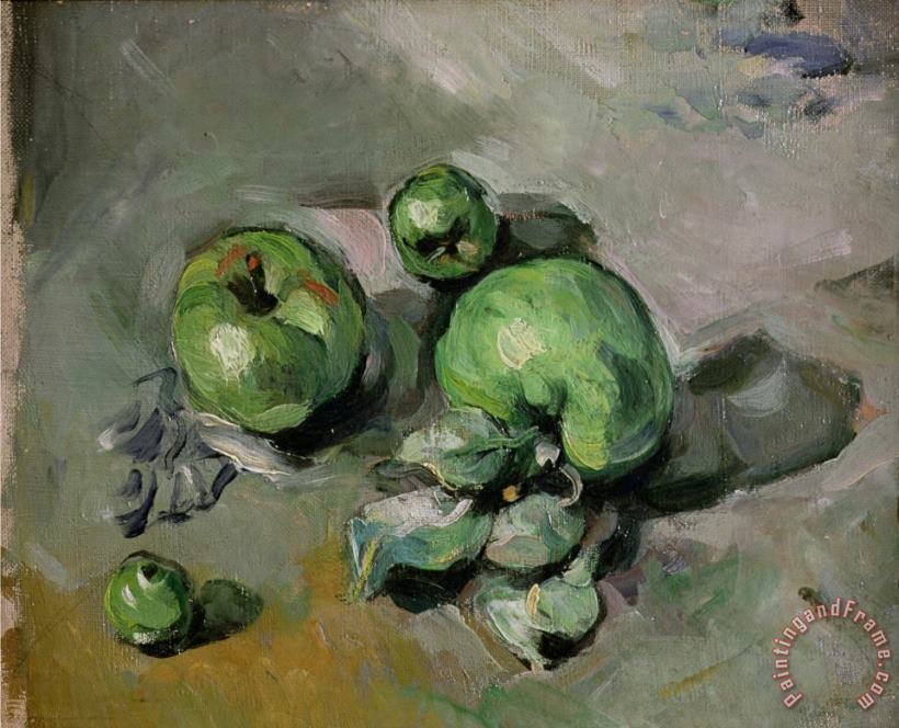 Green Apples C 1872 73 Oil on Canvas painting - Paul Cezanne Green Apples C 1872 73 Oil on Canvas Art Print