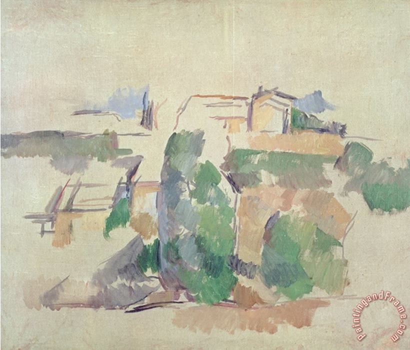 House on a Hill Close to Aix En Provence painting - Paul Cezanne House on a Hill Close to Aix En Provence Art Print