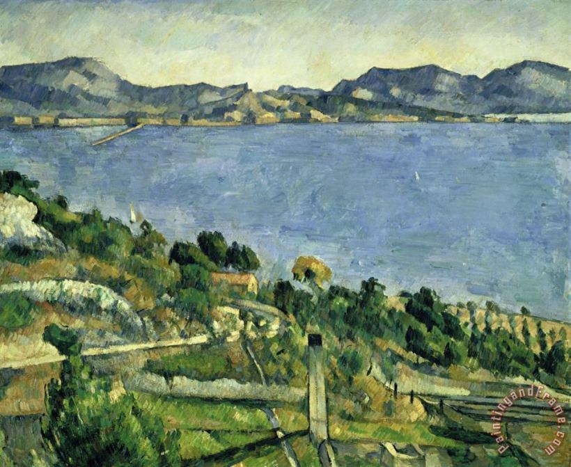 Paul Cezanne L Estaque Landscape in The Gulf of Marseille About 1878 79 Art Print