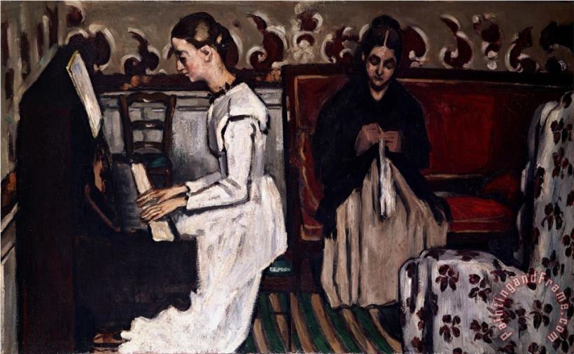L Ouverture De Tannhaeuser Girl at The Piano Tannhaeuser Ouverture C 1867 68 painting - Paul Cezanne L Ouverture De Tannhaeuser Girl at The Piano Tannhaeuser Ouverture C 1867 68 Art Print