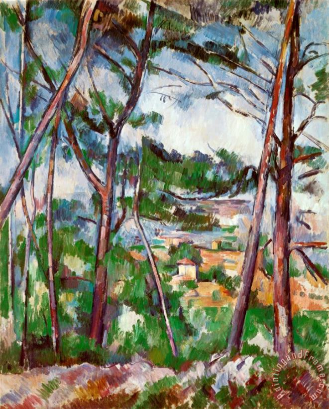 Landscape Near Aix painting - Paul Cezanne Landscape Near Aix Art Print