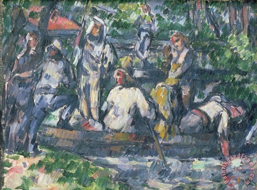 Leaving on The Water 1879 82 painting - Paul Cezanne Leaving on The Water 1879 82 Art Print