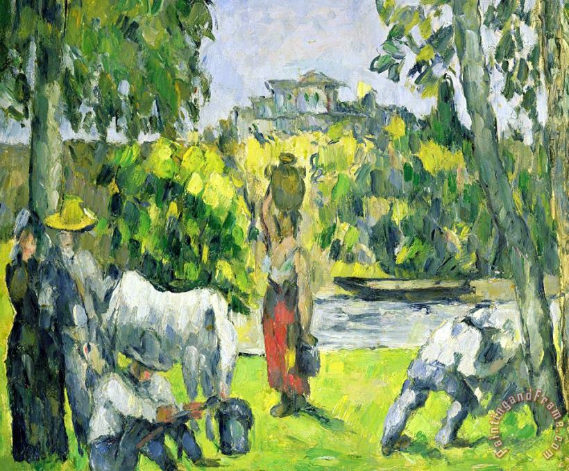 Paul Cezanne Life In The Fields Art Painting