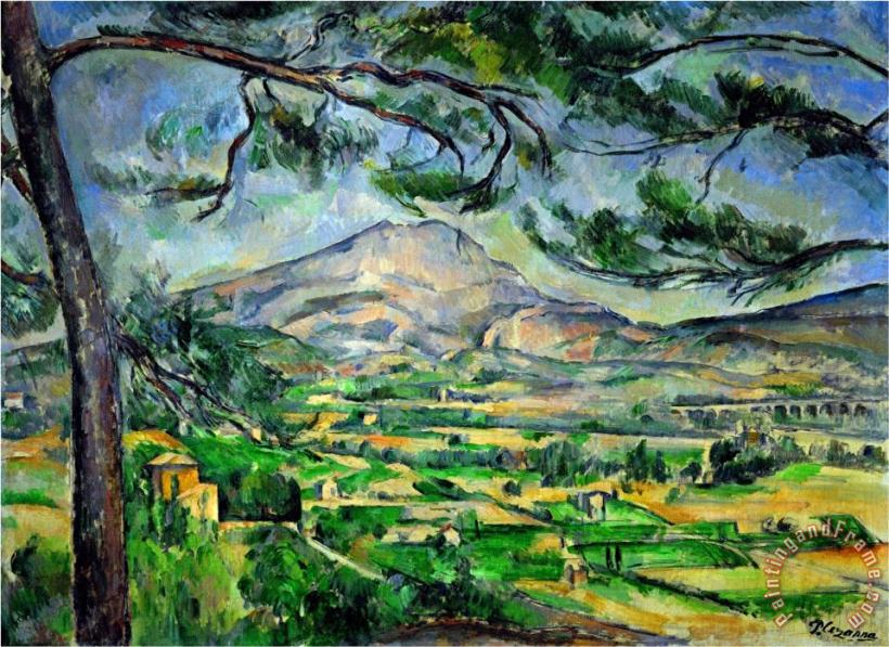 Mont Sainte Victoire with Large Pine Tree Circa 1887 painting - Paul Cezanne Mont Sainte Victoire with Large Pine Tree Circa 1887 Art Print