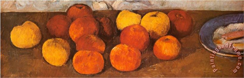 Pommes Et Biscuit Detail painting - Paul Cezanne Pommes Et Biscuit Detail Art Print