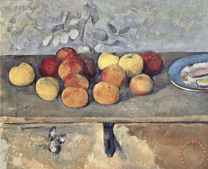 Paul Cezanne Pommes Et Biscuits Art Painting