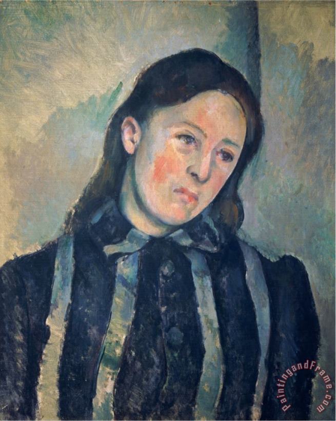 Paul Cezanne Portrait of Madame Cezanne with Loosened Hair 1890 92 Art Print