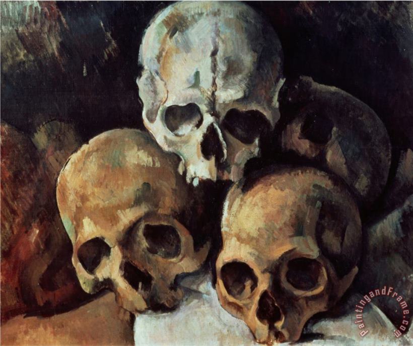 Paul Cezanne Pyramid of Skulls 1898 1900 Oil on Canvas Art Print