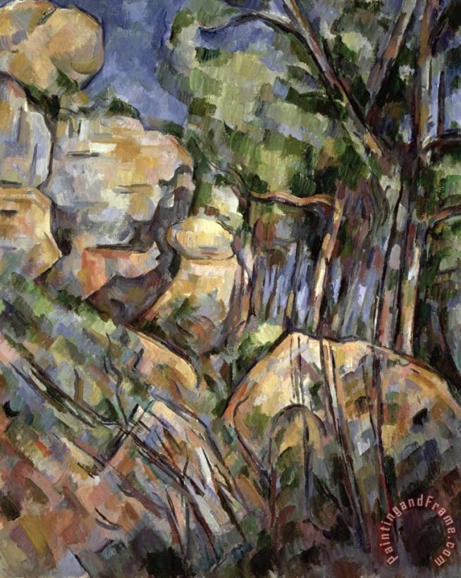 Rocks Near The Caves Below The Chateau Noir C 1904 Oil on Canvas painting - Paul Cezanne Rocks Near The Caves Below The Chateau Noir C 1904 Oil on Canvas Art Print