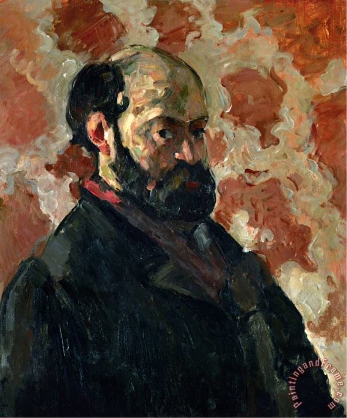 Paul Cezanne Self Portrait Before a Pink Background Circa 1875 Art Painting