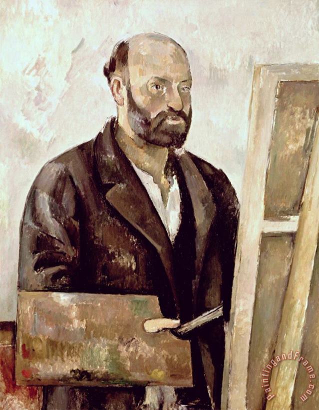 Paul Cezanne Self Portrait with a Palette 1885 87 Oil on Canvas Art Print