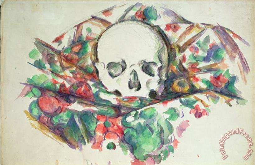 Paul Cezanne Skull on Drapery C 1902 06 Art Print