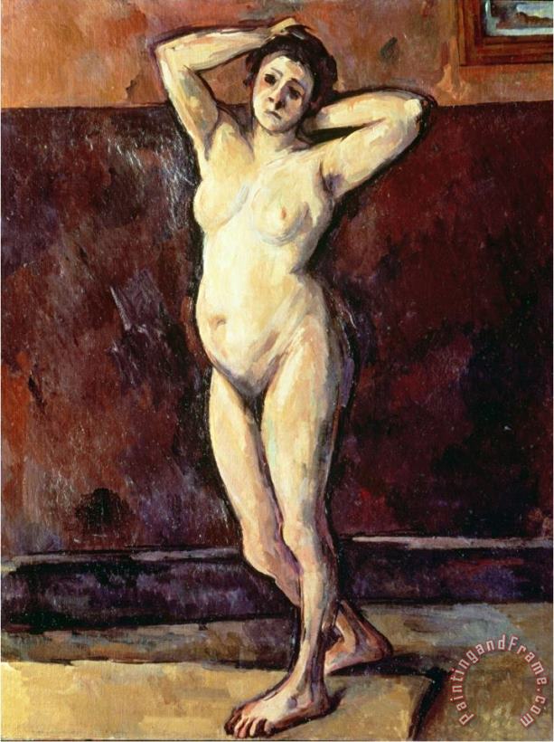 Standing Nude Woman C 1898 99 painting - Paul Cezanne Standing Nude Woman C 1898 99 Art Print