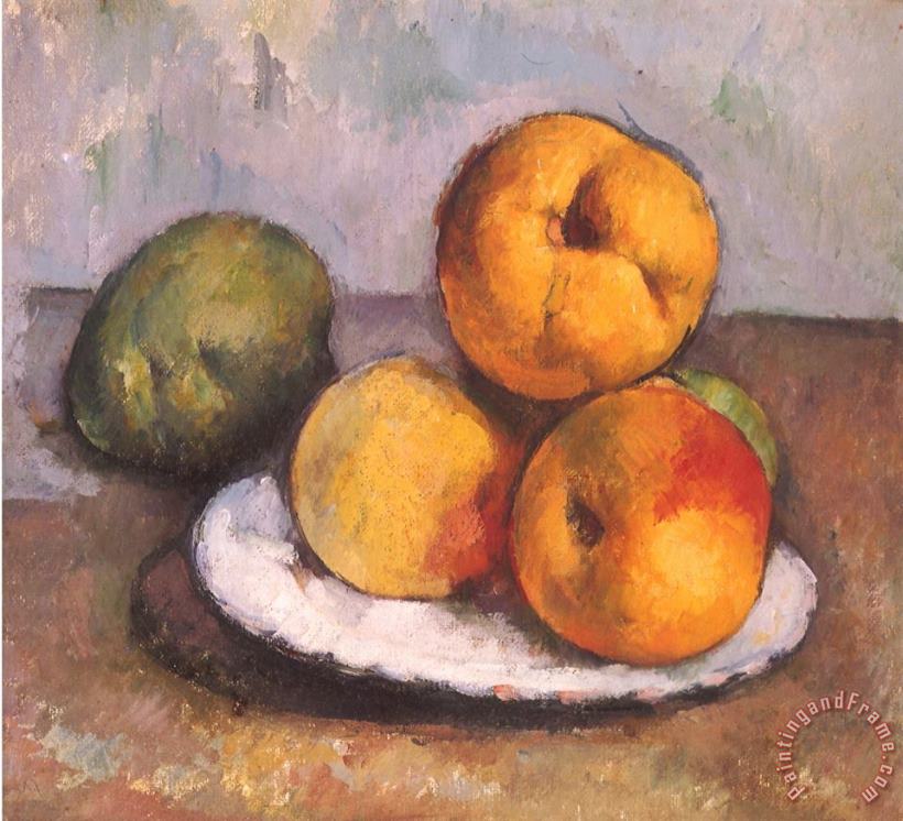 Still Life with Quince Apples And Pears 1886 painting - Paul Cezanne Still Life with Quince Apples And Pears 1886 Art Print