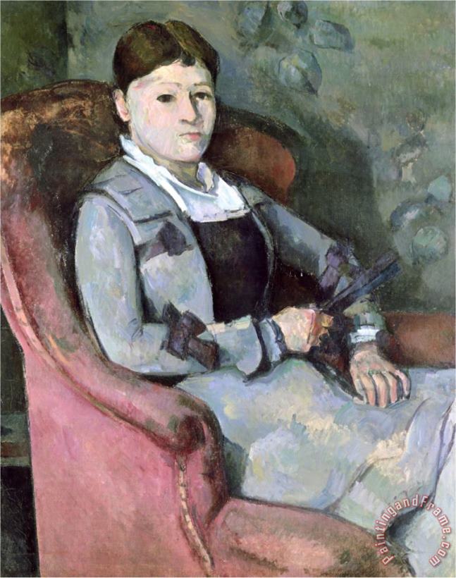 The Artist S Wife in an Armchair C 1867 painting - Paul Cezanne The Artist S Wife in an Armchair C 1867 Art Print