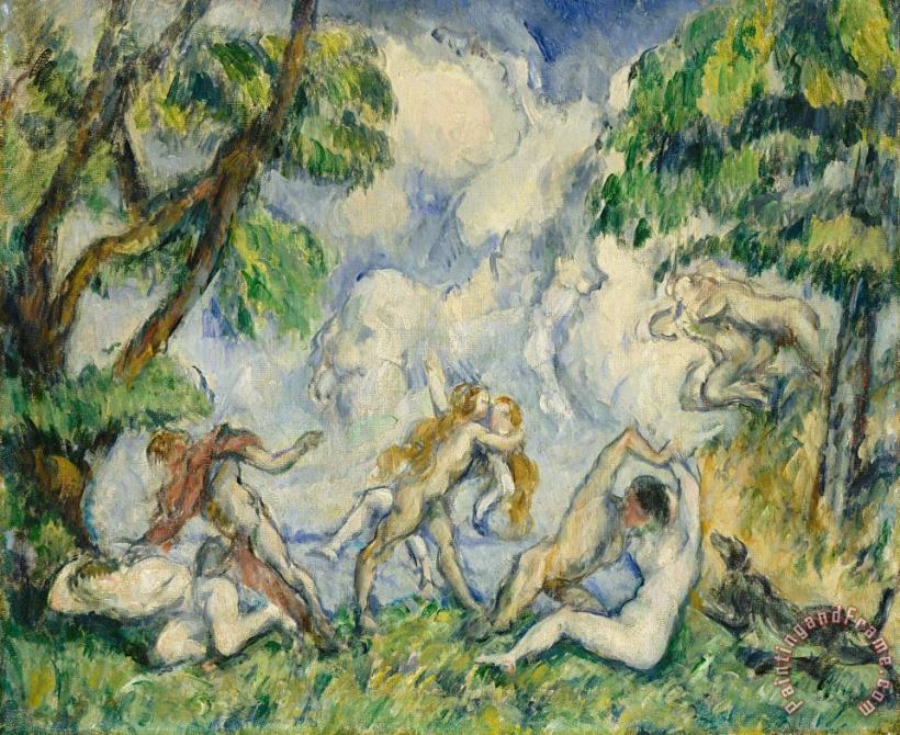 Paul Cezanne The Battle Of Love Art Painting