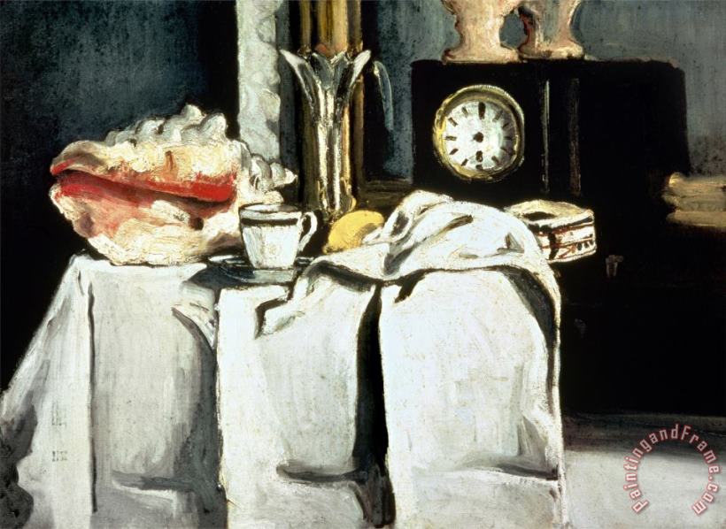 Paul Cezanne The Black Marble Clock C 1870 Oil on Canvas Art Painting