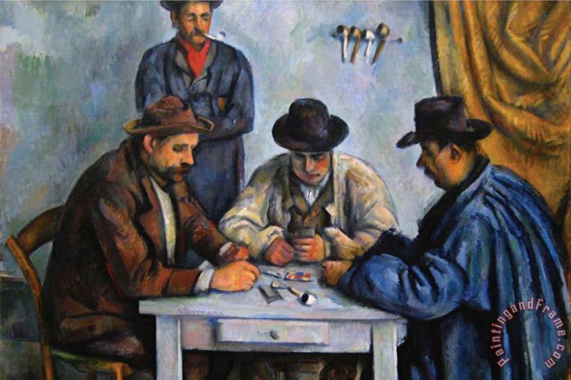 The Card Players painting - Paul Cezanne The Card Players Art Print
