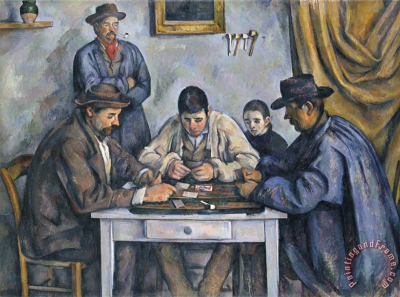 The Card Players 1890 1892 painting - Paul Cezanne The Card Players 1890 1892 Art Print