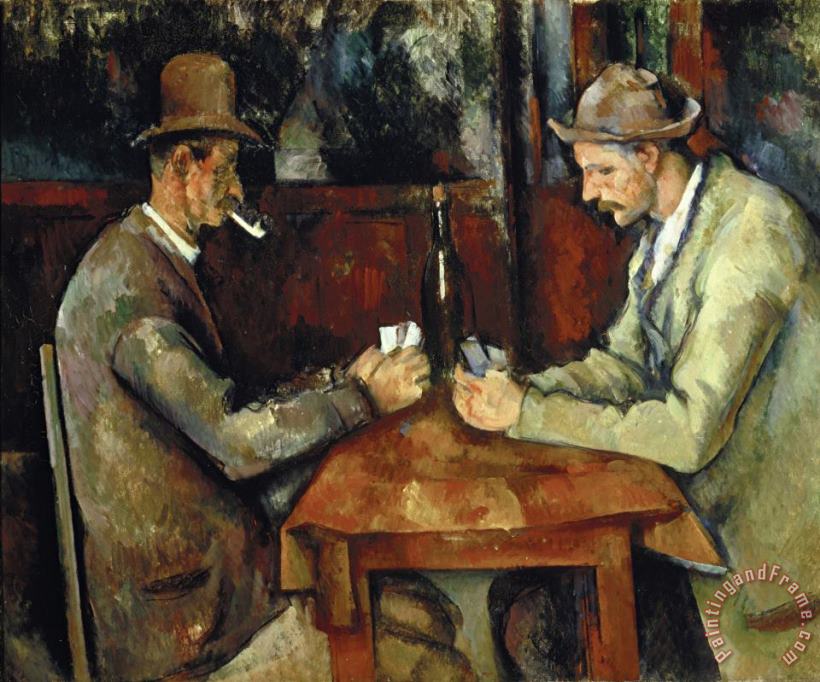 The Card Players 1890 92 painting - Paul Cezanne The Card Players 1890 92 Art Print