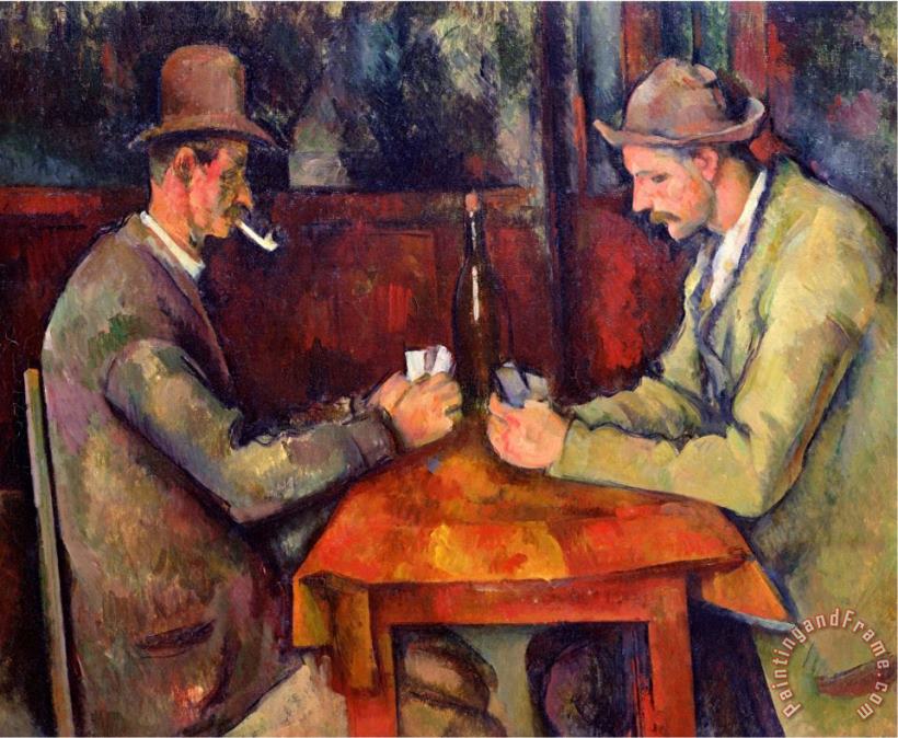 The Card Players 1893 96 painting - Paul Cezanne The Card Players 1893 96 Art Print